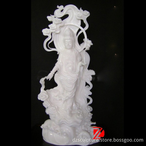 White marble buddha statues